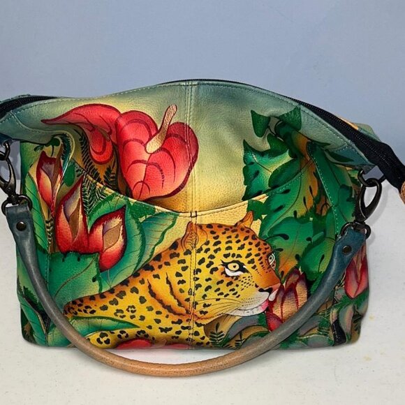 Anuschka Floral & Animal Print Handbag - Picture 2 of 4